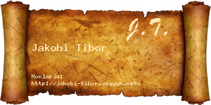 Jakobi Tibor névjegykártya